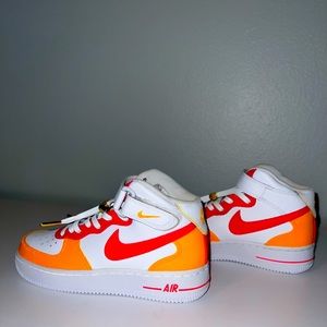 Nike air force 1 mids size 4Y customized.